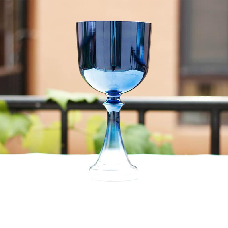 Bright Crystal Chalice Set: Vibrant Resonance Art | Ceremonial Healing Gift