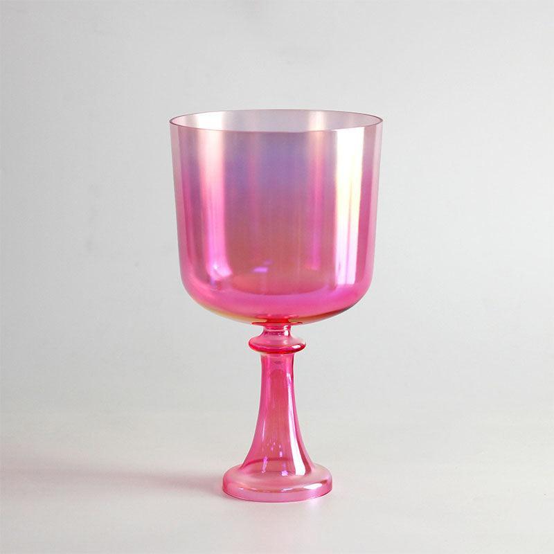 Pink Red Rose Crystal Singing Bowl: Clarity, Chakra Meditation, Unique Relaxation Gift
