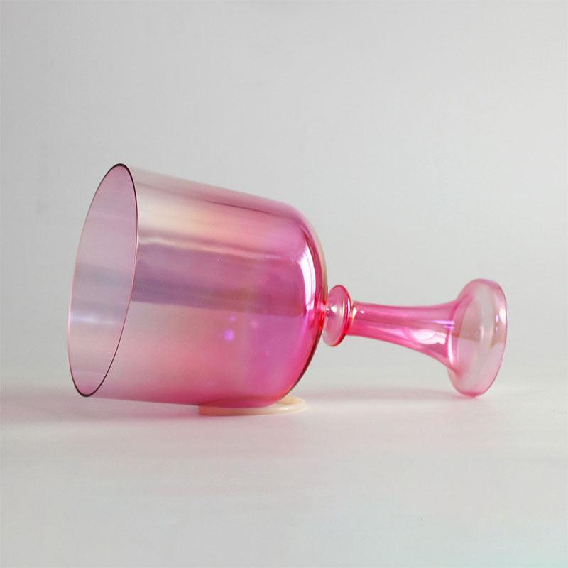 Pink Red Rose Crystal Singing Bowl: Clarity, Chakra Meditation, Unique Relaxation Gift