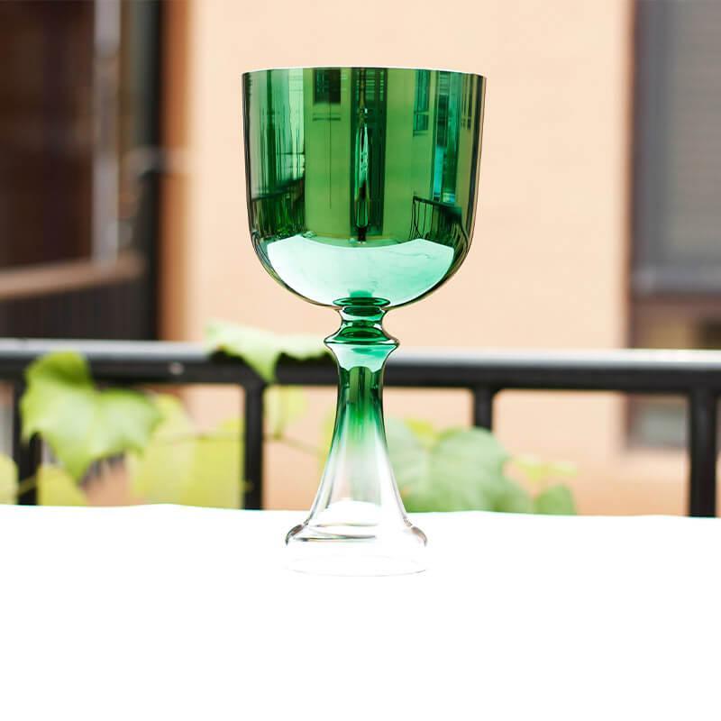 Bright Crystal Chalice Set: Vibrant Resonance Art | Ceremonial Healing Gift