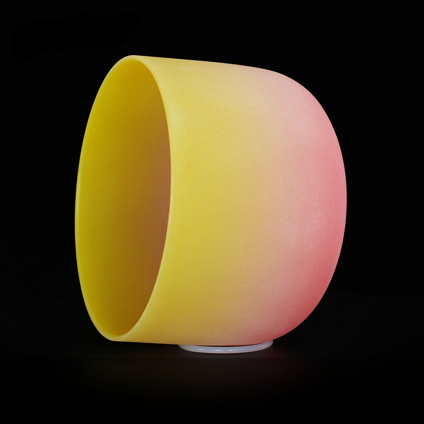 Yellow-red Crystal Singing Bowl Frosted Gradient for Meditation Yoga