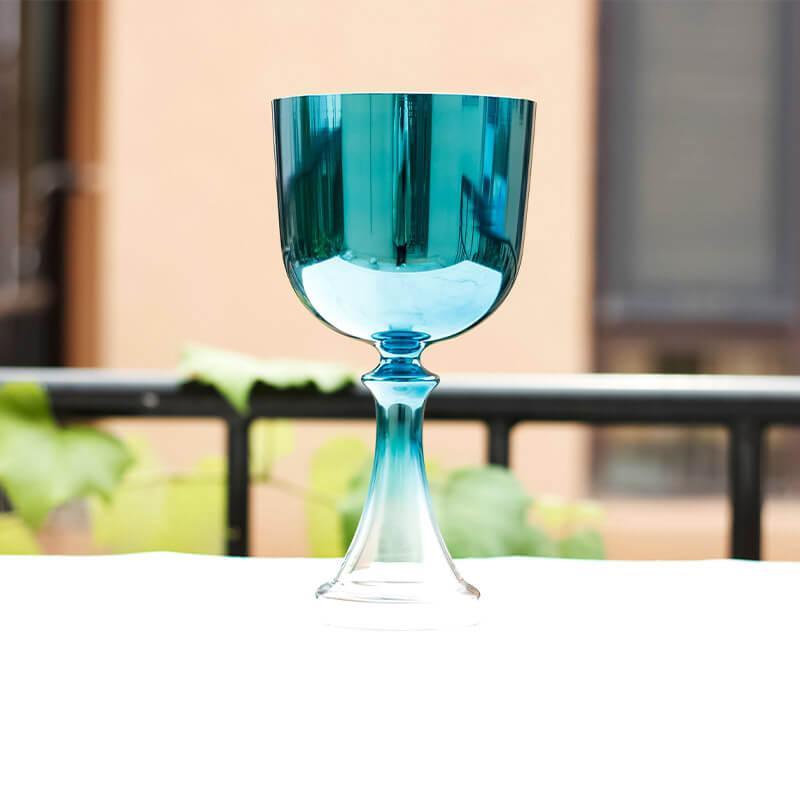 Bright Crystal Chalice Set: Vibrant Resonance Art | Ceremonial Healing Gift