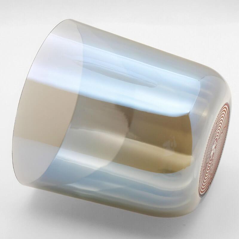 Light Blue Clear Crystal Singing Bowl Meditation Relaxation, Healing Vibration