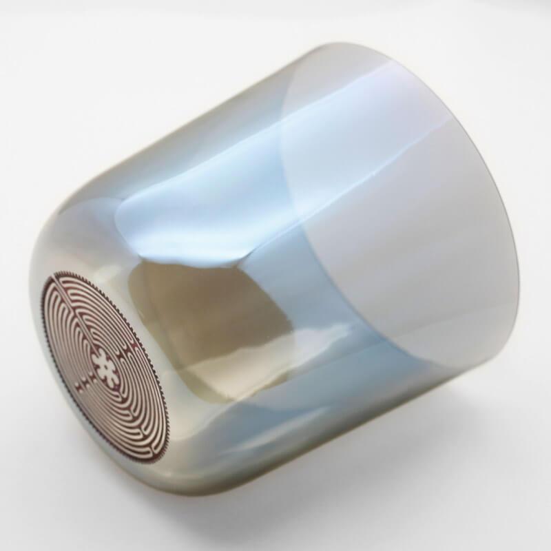 Light Blue Clear Crystal Singing Bowl Meditation Relaxation, Healing Vibration