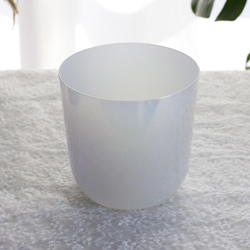 Mother of Pearl Color Crystal Singing Bowl - Calming Aura Meditation Essential