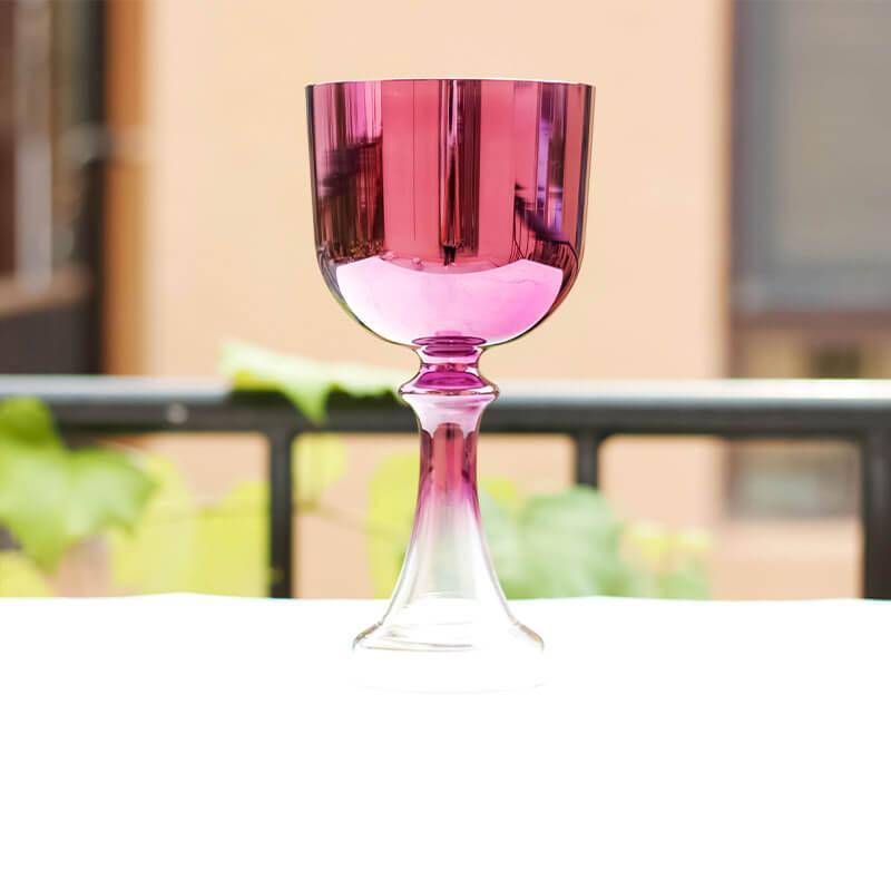 Bright Crystal Chalice Set: Vibrant Resonance Art | Ceremonial Healing Gift