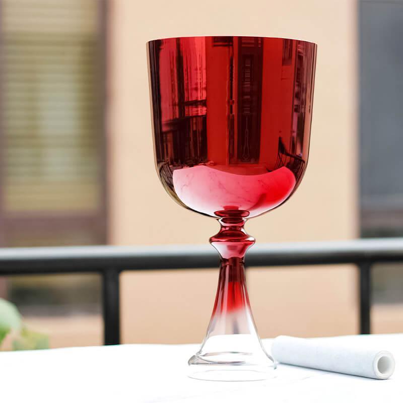 Bright Crystal Chalice Set: Vibrant Resonance Art | Ceremonial Healing Gift