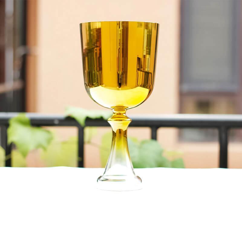 Bright Crystal Chalice Set: Vibrant Resonance Art | Ceremonial Healing Gift