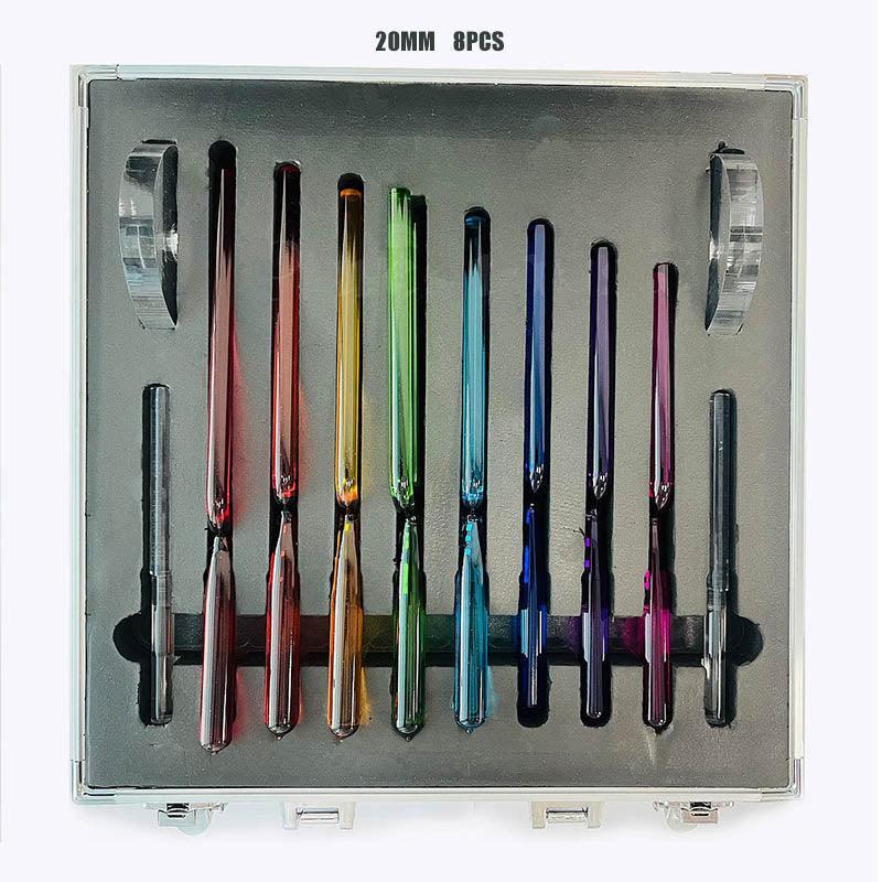 Colored Crystal Tuning Fork Set Vivid Clarity | Harmonic Therapy | Zen Soundscapes