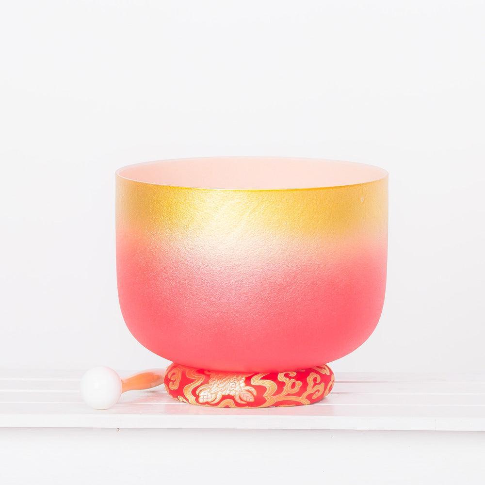 Two-color Gilded Crystal Singing Bowl: Healing Sounds, Stress Relief, Meditation, Yoga