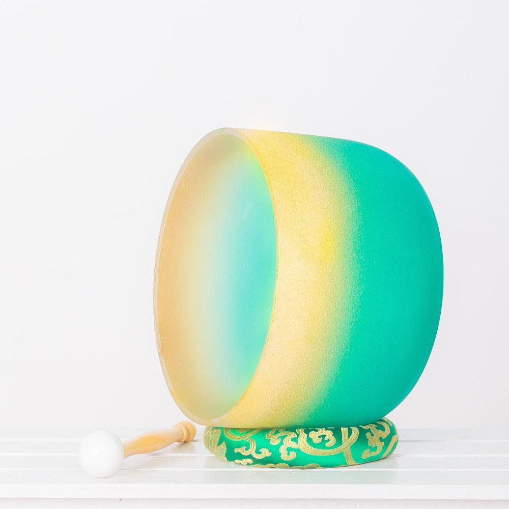 Two-color Gilded Crystal Singing Bowl: Healing Sounds, Stress Relief, Meditation, Yoga