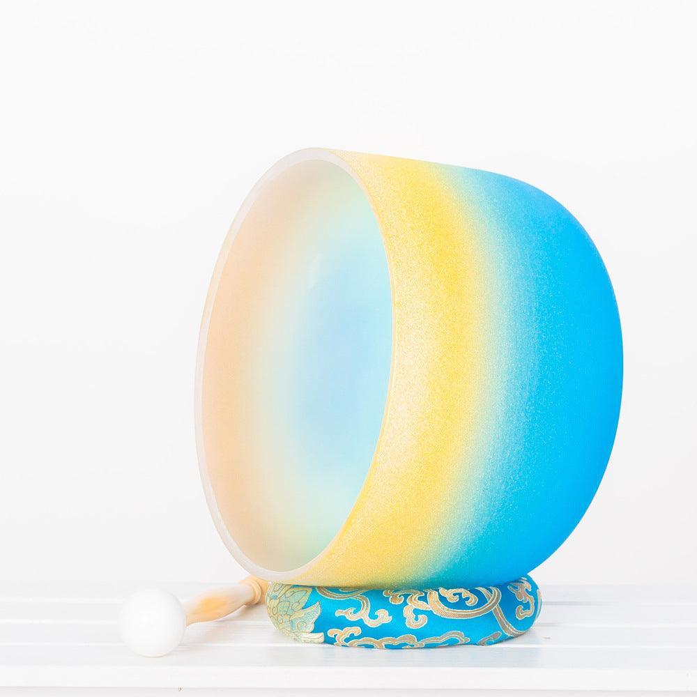 Two-color Gilded Crystal Singing Bowl: Healing Sounds, Stress Relief, Meditation, Yoga