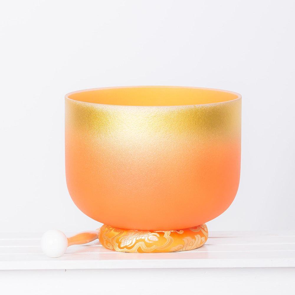 Two-color Gilded Crystal Singing Bowl: Healing Sounds, Stress Relief, Meditation, Yoga
