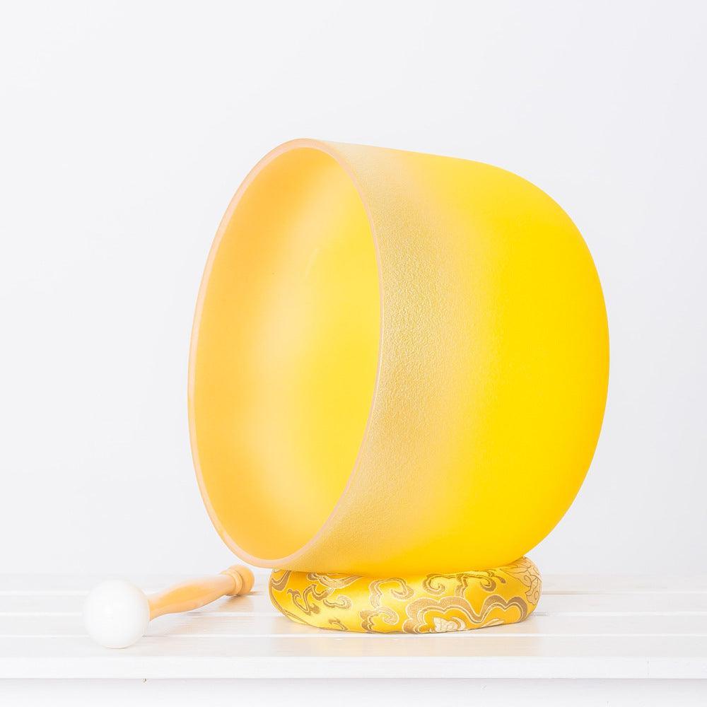 Two-color Gilded Crystal Singing Bowl: Healing Sounds, Stress Relief, Meditation, Yoga