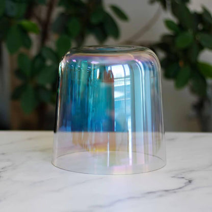Colorful Blue Crystal Bowl: Stress Relief, Sound Therapy, Yoga
