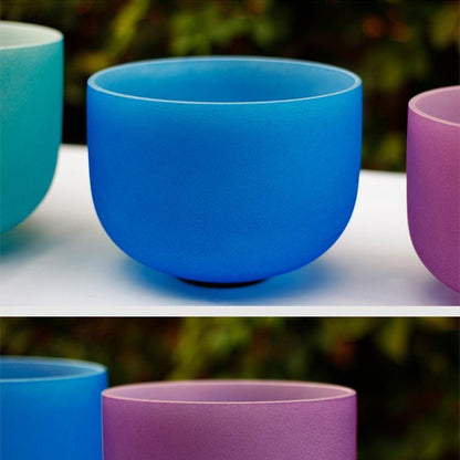 Blue Crystal Singing Bowl, Sound Meditation Healing,Therapy, Spa, Home Decor