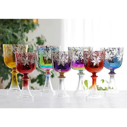 Vibrant Purple Crystal Chalice - Elegant Flower Design - Perfect for Ceremonies