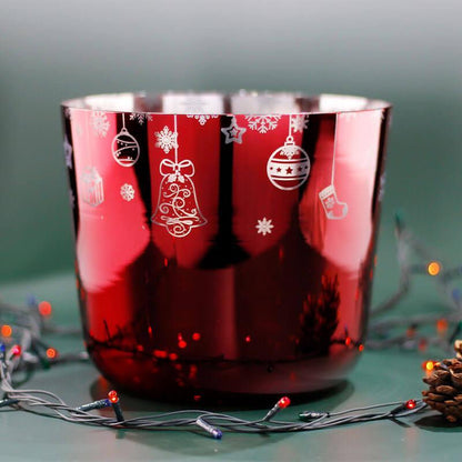 Red Crystal Singing Bowl - Christmas Decor, Meditation, Relaxation