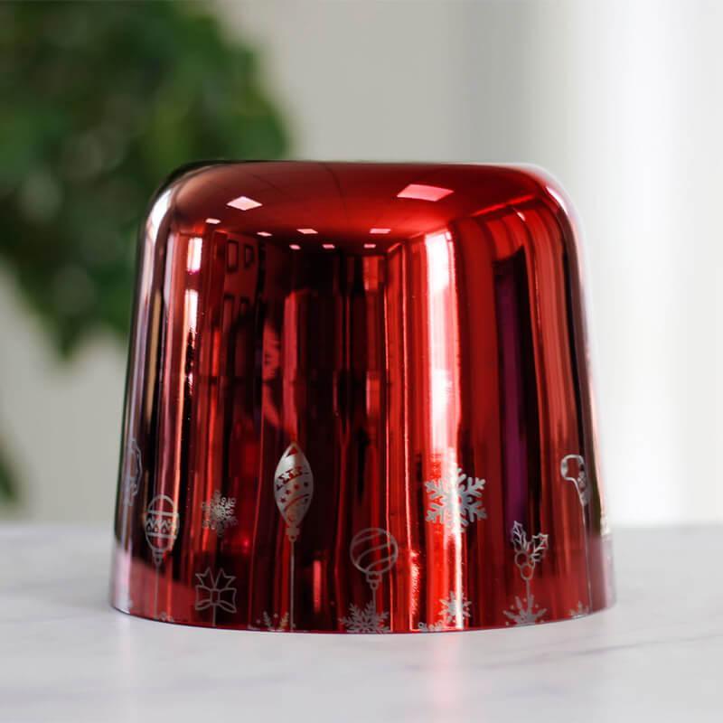 Red Crystal Singing Bowl - Christmas Decor, Meditation, Relaxation