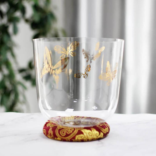 Golden Butterfly Alchemy Bowl - Elegance & Sound Therapy, Unique Decor, Stress Relief