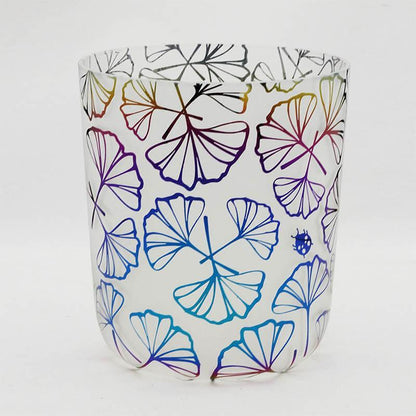 Frosted Crystal Singing Bowl - Colorful Nature Design - Meditation, Relaxation - Unique Sound, Visual Appeal - Home, Spa, Wellness