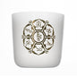 White Crystal Singing Bowl Golden Sanskrit Meditation, Relaxation, Unique Design