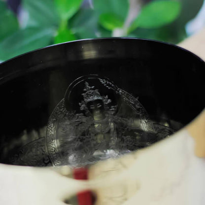 Golden Crystal Singing Bowl Sound Therapy - Unique Craftsmanship Vibrant Color