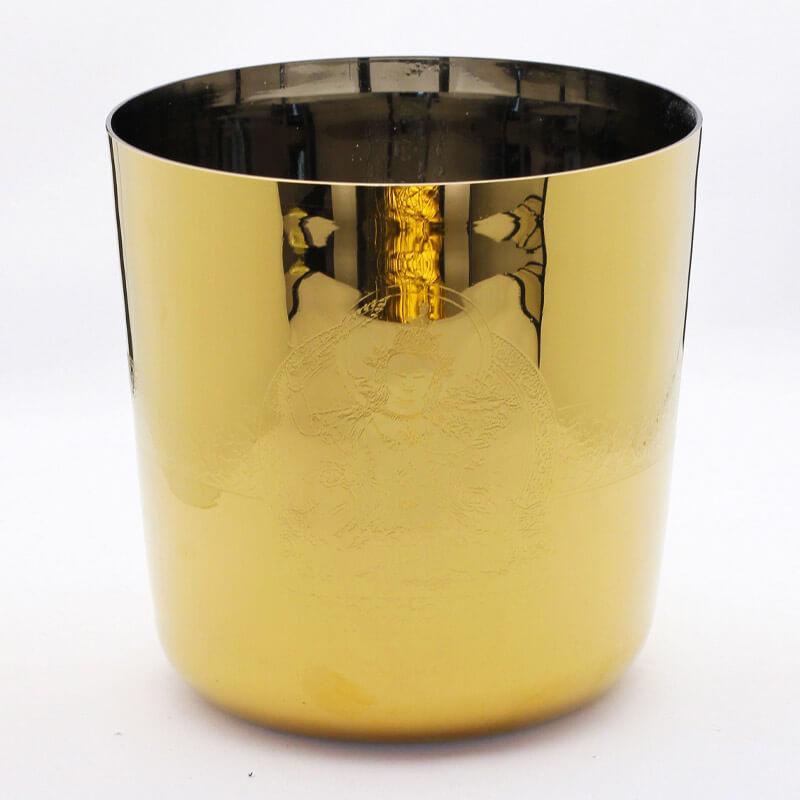 Golden Crystal Singing Bowl Sound Therapy - Unique Craftsmanship Vibrant Color