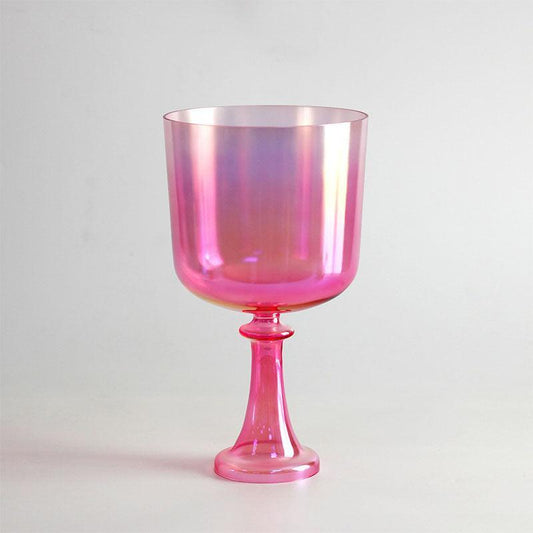 Pink Red Rose Crystal Singing Bowl: Clarity, Chakra Meditation, Unique Relaxation Gift