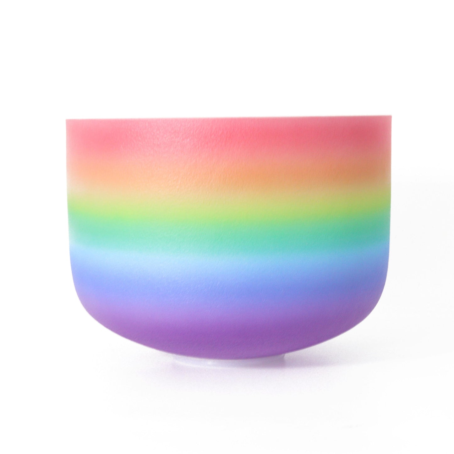 Rainbow Crystal Singing Bowl Frosted for Meditation Relaxation Healing
