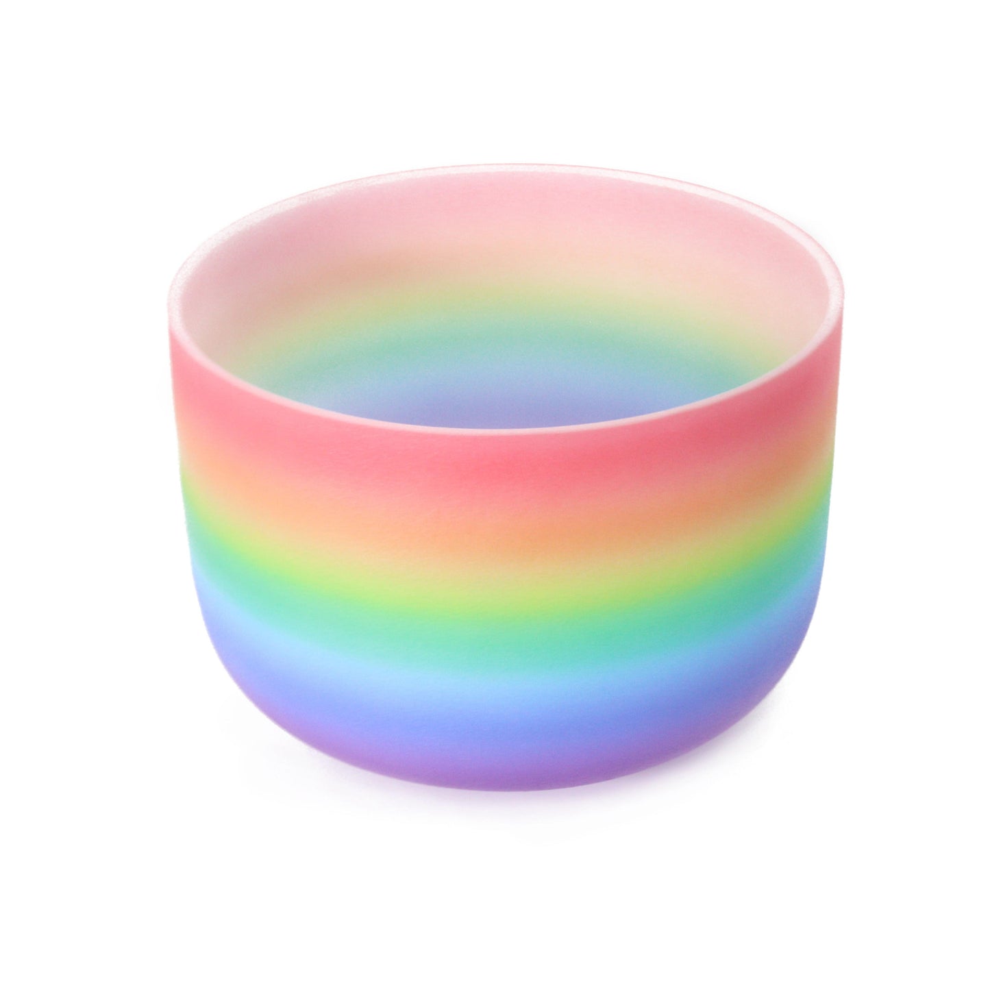 Rainbow Crystal Singing Bowl Frosted for Meditation Relaxation Healing