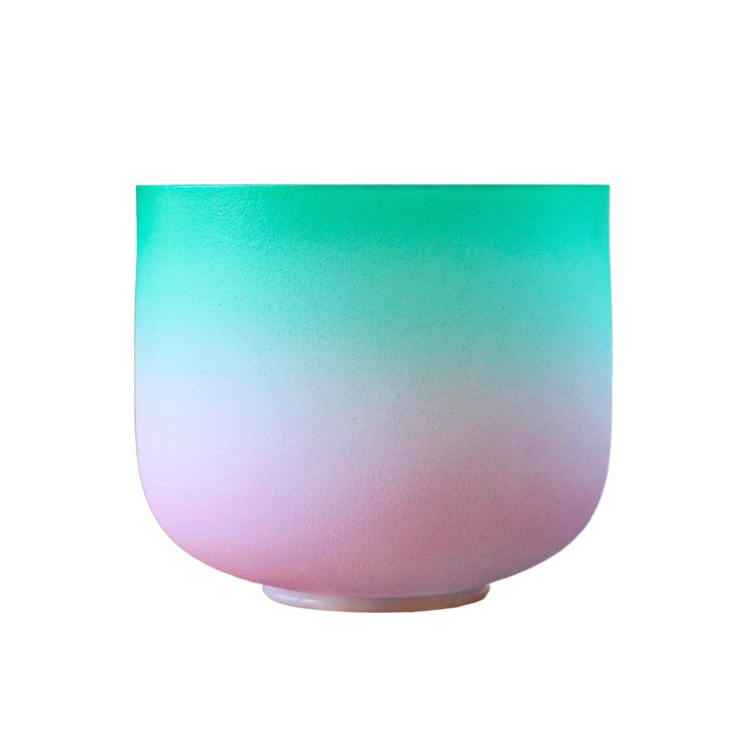Frosted Crystal Singing Bowl Green-pink for Healing Meditation Relaxation