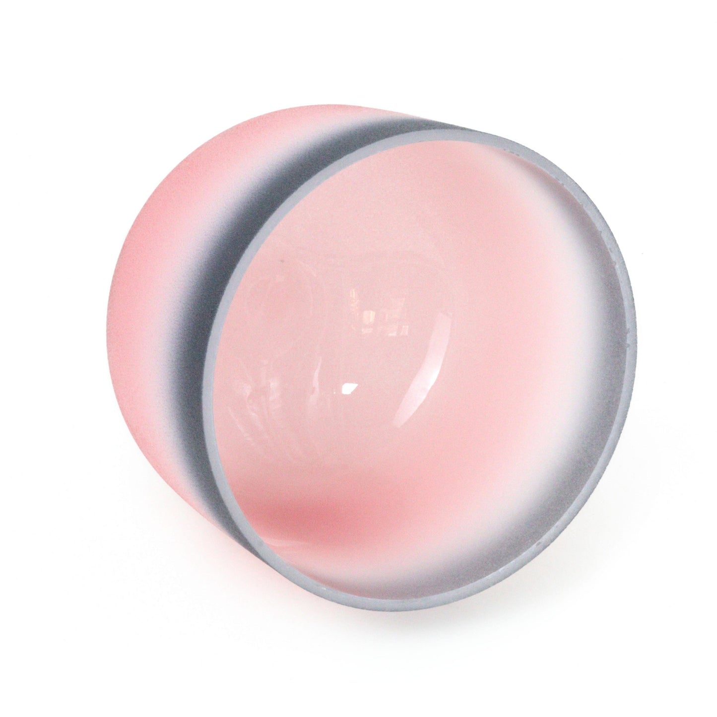 Frosted Crystal Singing Bowl Black Pink for Relaxation Meditation Healing