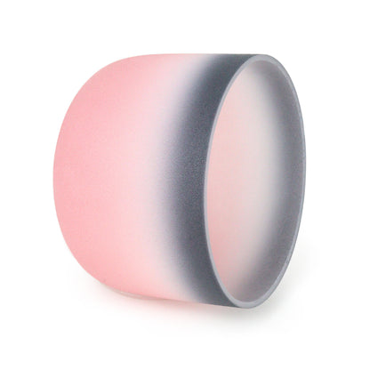 Frosted Crystal Singing Bowl Black Pink for Relaxation Meditation Healing