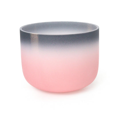 Frosted Crystal Singing Bowl Black Pink for Relaxation Meditation Healing