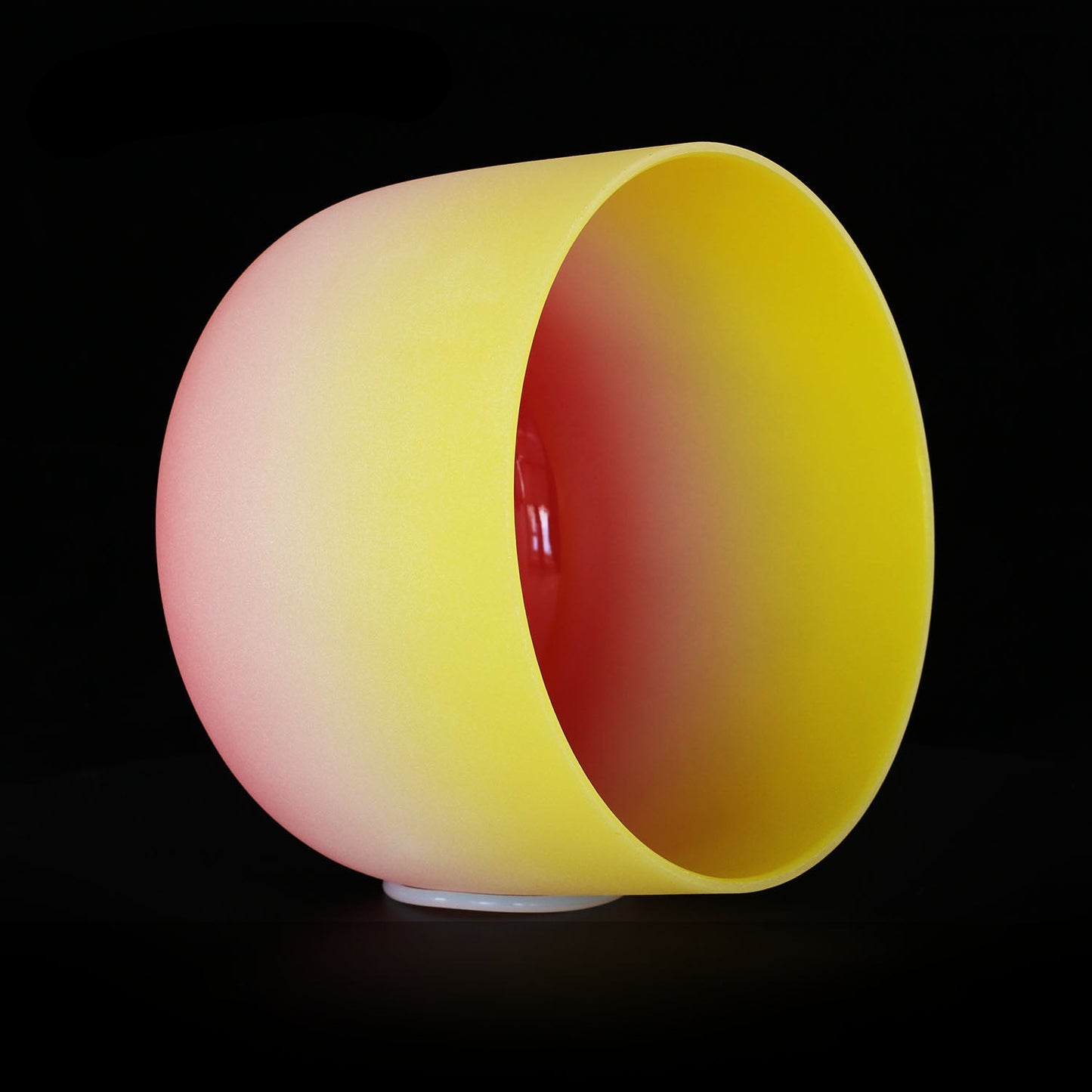 Yellow-red Crystal Singing Bowl Frosted Gradient for Meditation Yoga