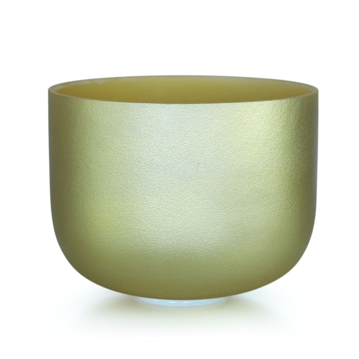 Gold-colored Crystal Singing Bowl for Healing Meditation