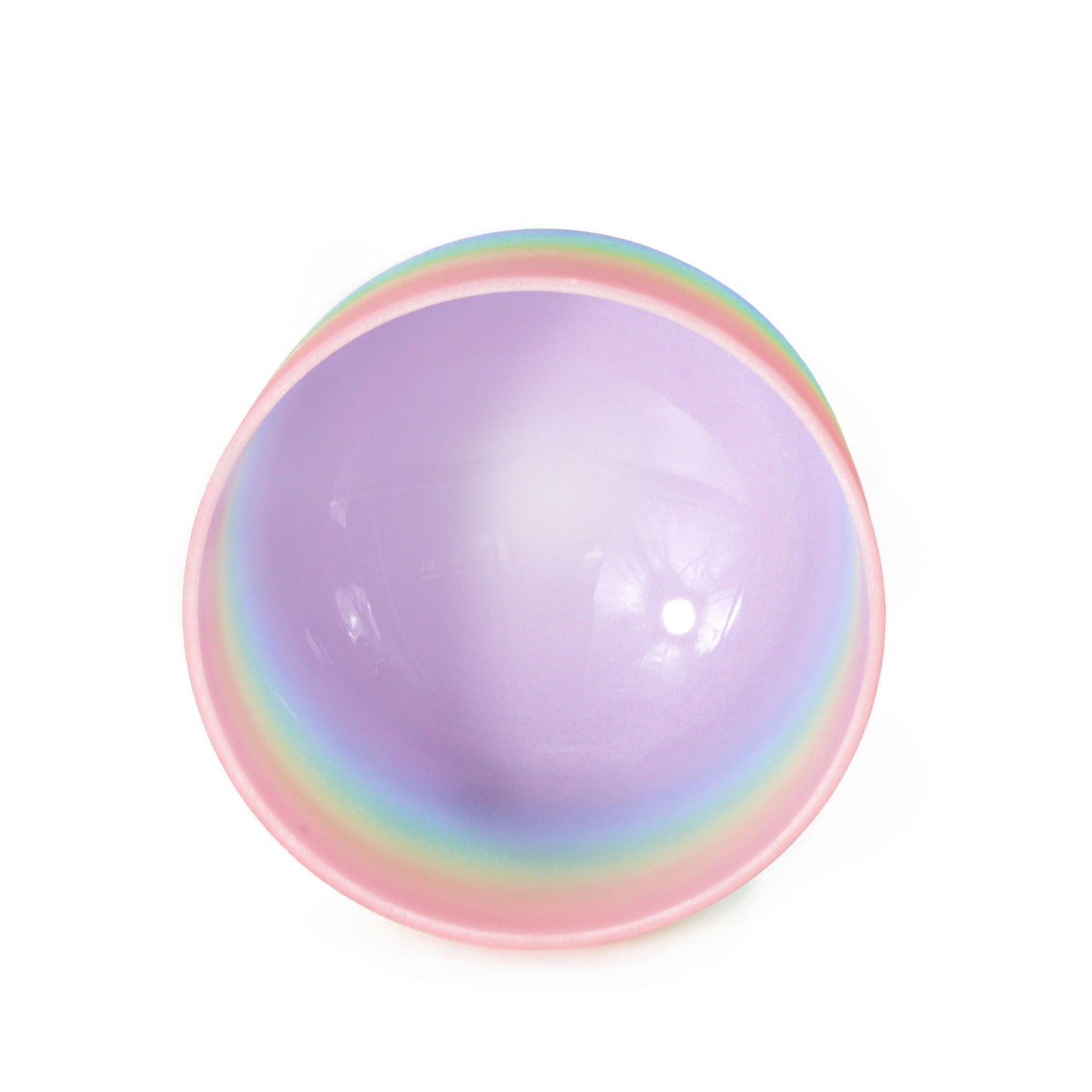 Rainbow Crystal Singing Bowl Frosted for Meditation Relaxation Healing