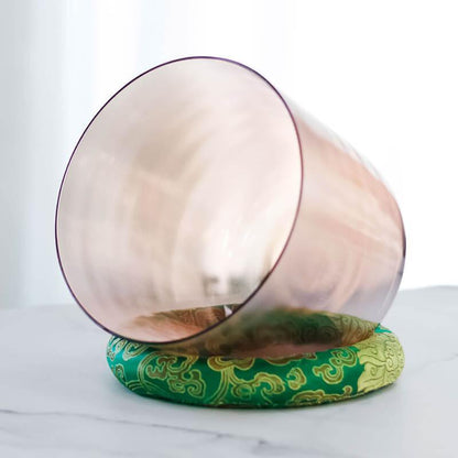 Rose Gold Clear Singing Bowl, Relaxation, Meditation, Home Spa
