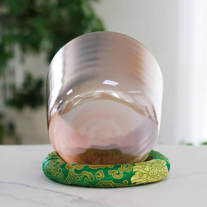 Rose Gold Clear Singing Bowl, Relaxation, Meditation, Home Spa
