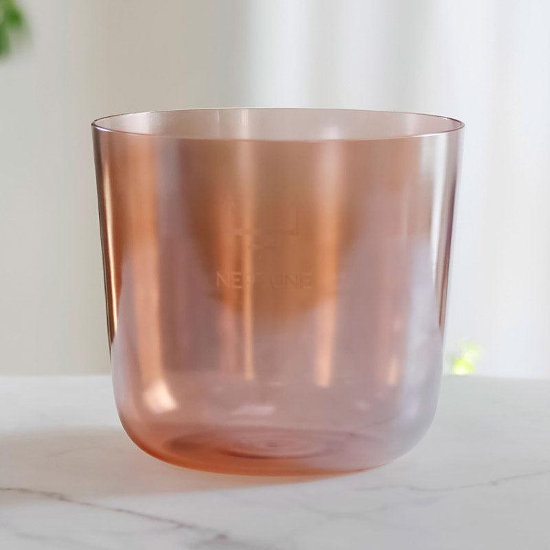 Rose Gold Clear Singing Bowl, Relaxation, Meditation, Home Spa