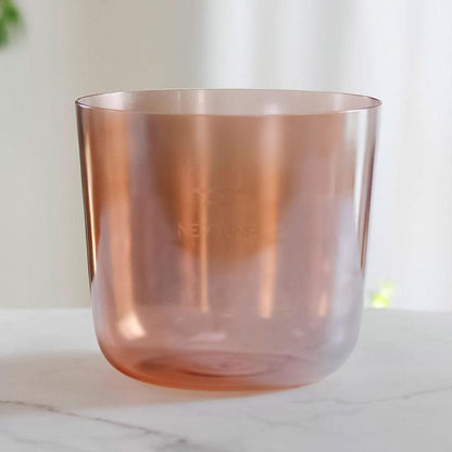 Rose Gold Clear Singing Bowl, Relaxation, Meditation, Home Spa