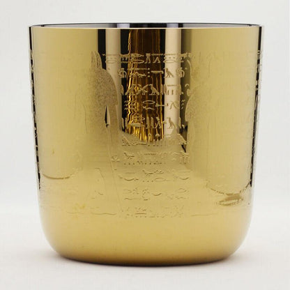 Golden Elegance Singing Bowl - Relaxing Vibrations Unique Design, Home & Spa