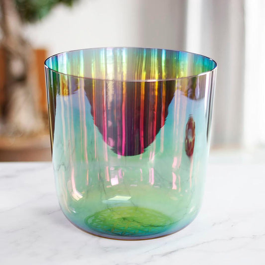 Clear Green Crystal Bowl - Therapeutic Sound, Relaxation, Meditation
