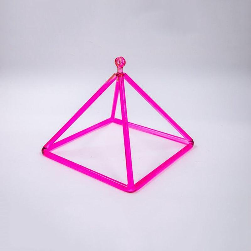 Vibrant Pink Crystal Singing Pyramid: Enhanced Frequency, Meditation, Healing