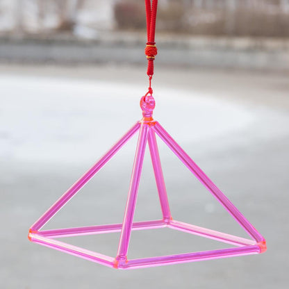 Vibrant Pink Crystal Singing Pyramid: Enhanced Frequency, Meditation, Healing