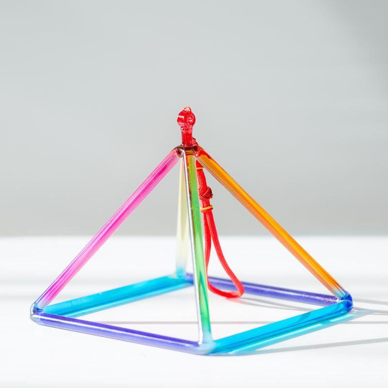 Colorful Vibrant Singing Pyramid - Harmonize Space, Melodic Decor